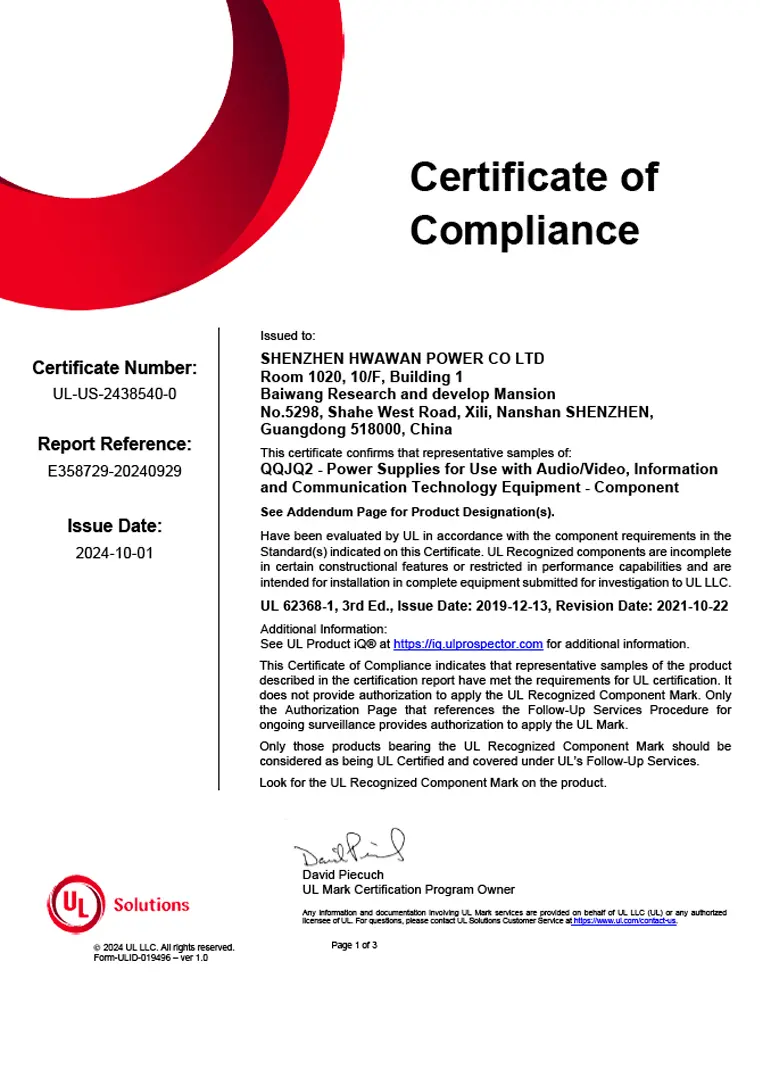 UL certificate