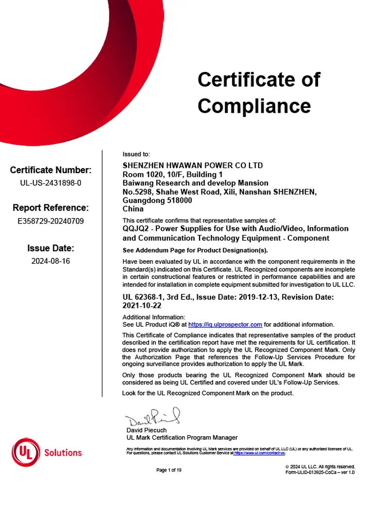 UL certificate